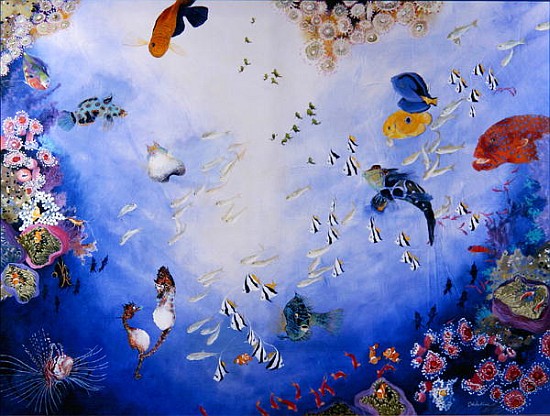 Underwater World IV (acrylic on canvas)  od Odile  Kidd