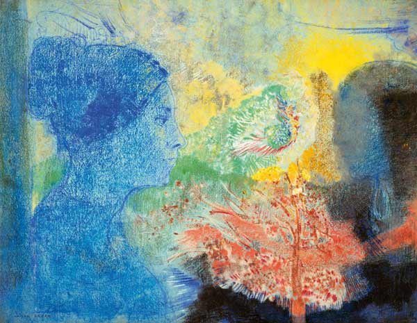 Shades of Sleep (pastel on paper od Odilon Redon