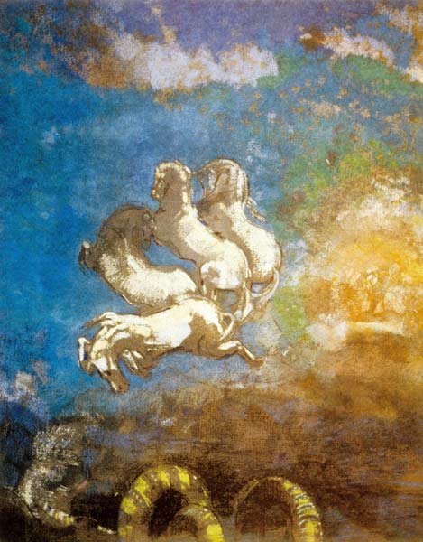 The chariot of Apollo, pastel by Odilon Redon, coll. musee d'Orsay-Paris od Odilon Redon