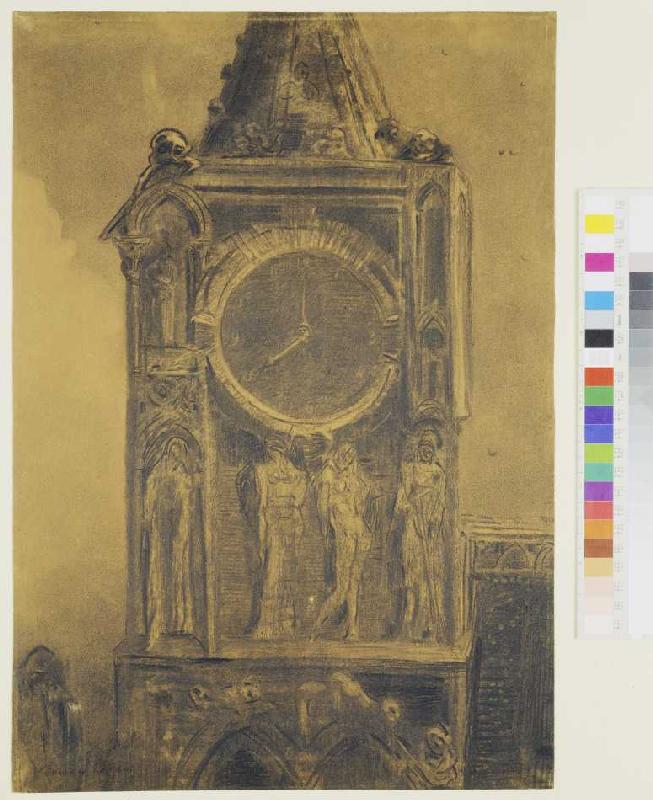 Die dumpfe Glocke von Sainte Gudule. od Odilon Redon