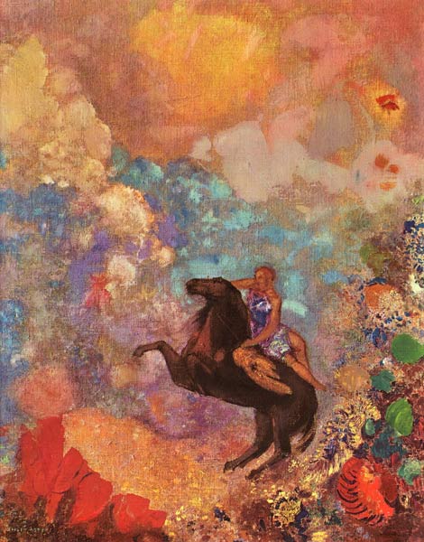 Muse on Pegasus od Odilon Redon