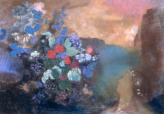 Ophelia among the Flowers, c.1905-8 od Odilon Redon