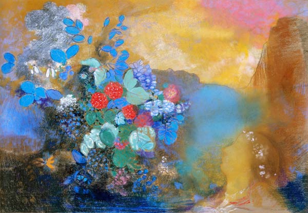 Ophelia among the Flowers od Odilon Redon