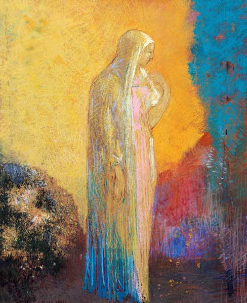 Standing Veiled Woman od Odilon Redon