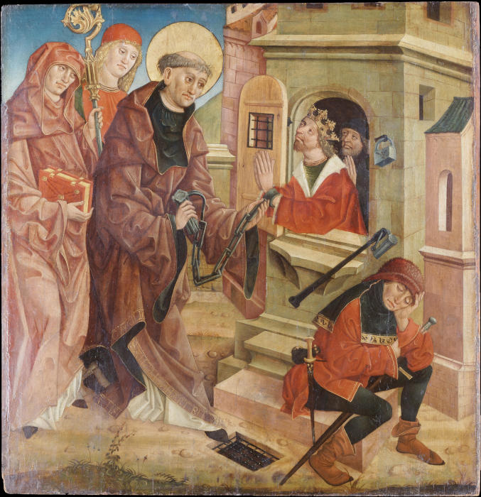 St Leonard Freeing Prisoners od Österreichischer Meister um 1490