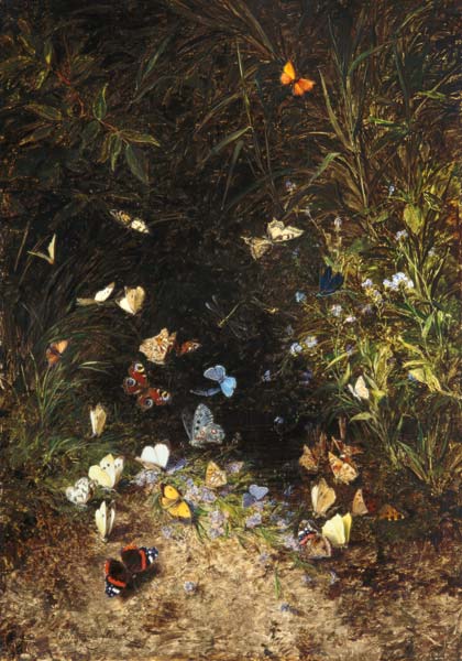Meadow with coloured butterflies od Olga Wisinger-Florian