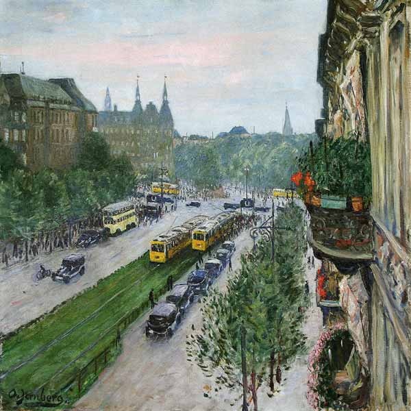 Berliner Straßenbild (Am Knie) od Olof Jernberg