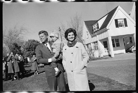 John F. Kennedy with Jackie Kennedy and daughter, Caroline