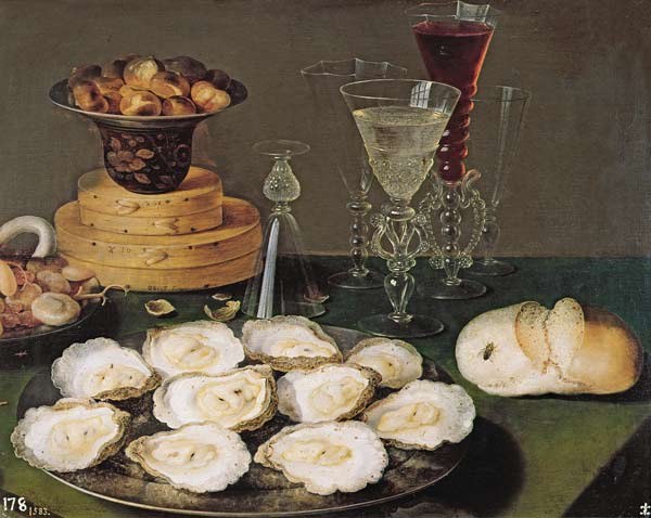 Still Life with Oysters and Glasses od Osias Beert I.