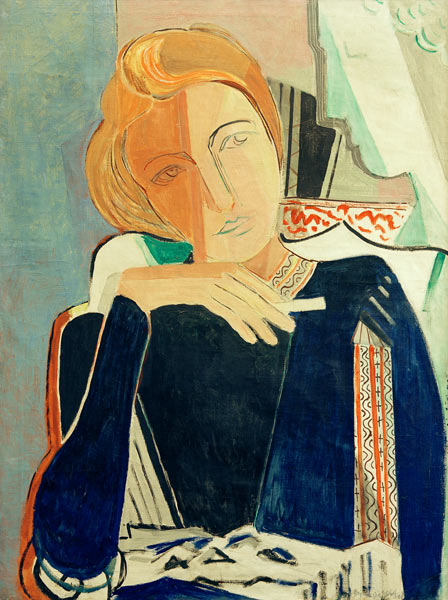 Inge II, v tmavě modré barvě s cigaretou od Oskar Moll