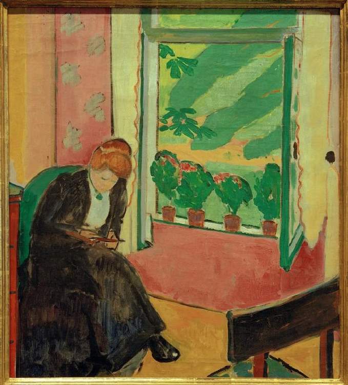 Black woman at the window (Marg Moll) od Oskar Moll