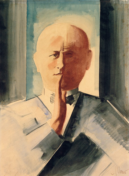 self portrait, painting od Oskar Schlemmer