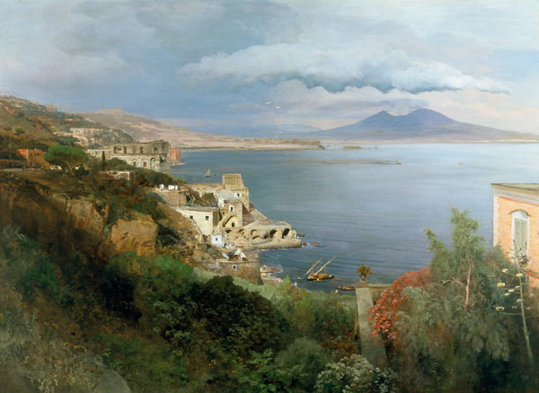 View at the Gulf of Naples od Oswald Achenbach