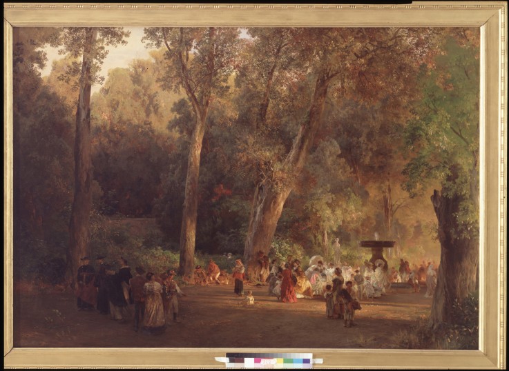 In the Park of Villa Torlonia in Rome od Oswald Achenbach