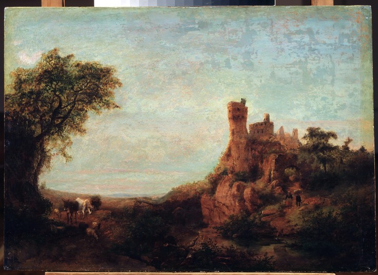 Landscape with a castle od Oswald Achenbach