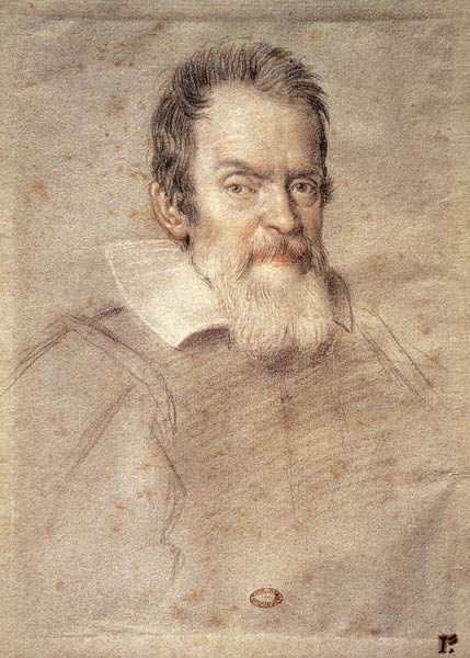 Portrait of Galileo Galilei (1564-1642) Astronomer and Physicist od Ottavio Mario Leoni