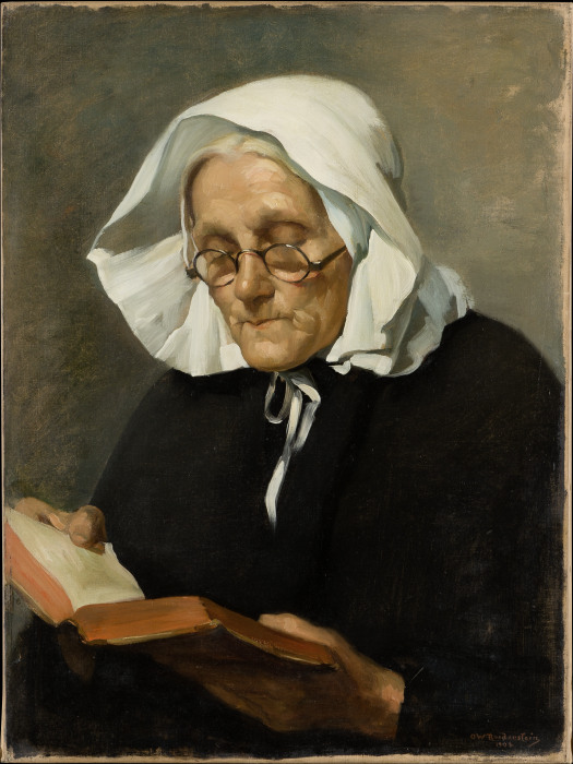 Old Woman Reading od Ottilie Roederstein