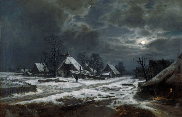 Winter night. od Otto Frölicher