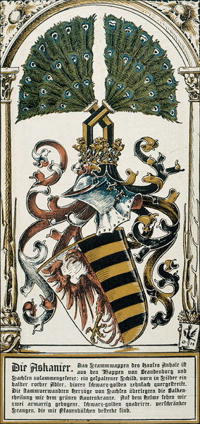 The family coat of arms of the German royal houses: the Ascanians od Otto Hupp