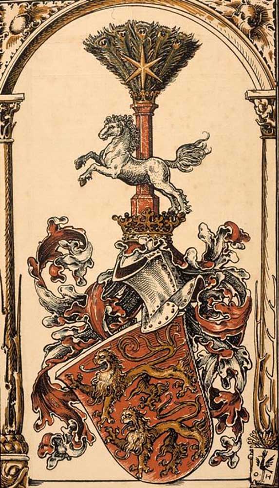 The root coat of arms of the German princely houses: The Welfen od Otto Hupp