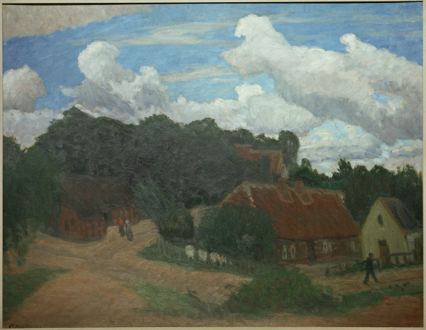 View of Worpswede with Weyerberg od Otto Modersohn