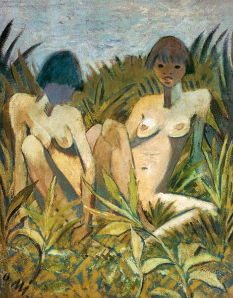 Two girls in the reed od Otto Mueller