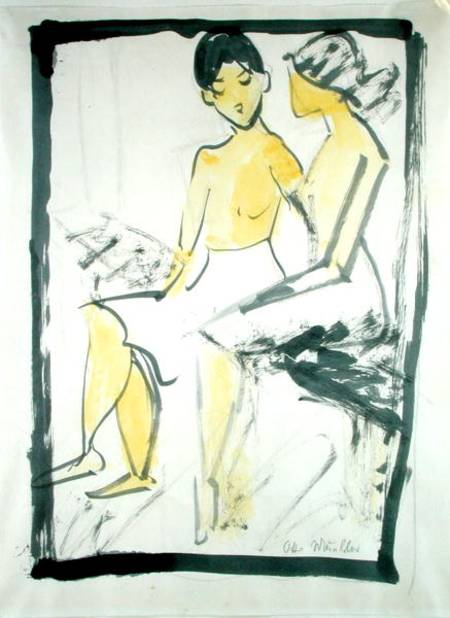 Seated Girls od Otto Mueller
