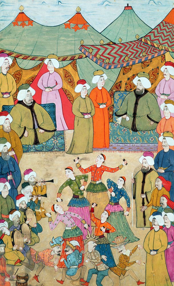 A Dance for the Pleasure of Sultan Ahmet III (1673-1736) from the ''Surnama'' od Ottoman School