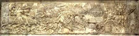The Battle of Marignano in 1515, from the tomb of Francois I and Claude of France, Duchess of Britta od P Bontemps