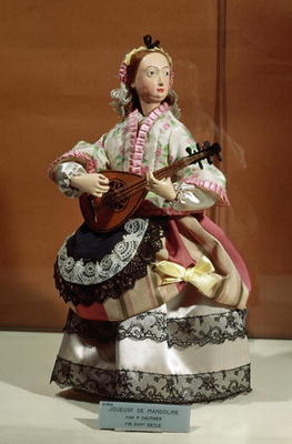 Automaton of a mandolin player (mixed media) od P. Gauthier