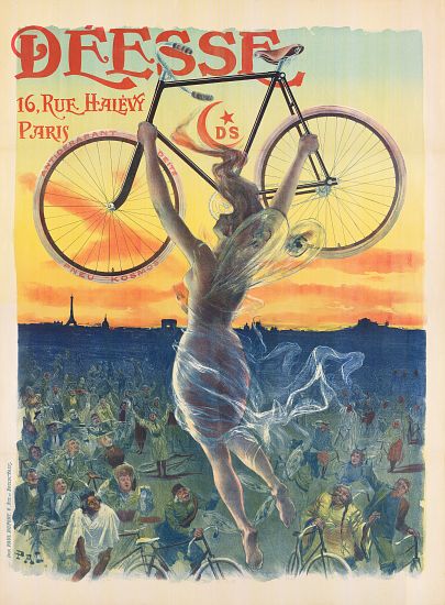 French Art Nouveau Poster for Deesse Bicycles od Pal