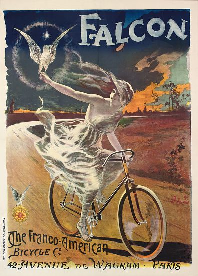 Poster advertising Falcon bicycles od Pal