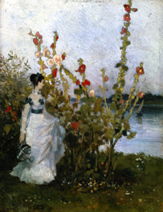 Lady at the mallow bush. od Pál Szinyei-Merse