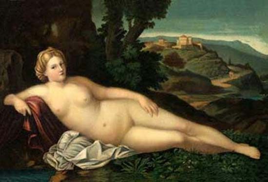 Ruhende Venus od Palma il Vecchio (eigentl. Jacopo Negretti)