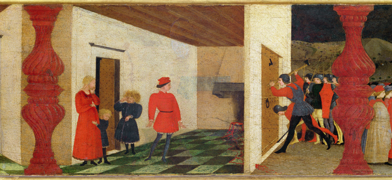 Predella of the Profanation of the Host: The Jewish Pawnbroker Roasting the Consecrated Host in the od Paolo Uccello
