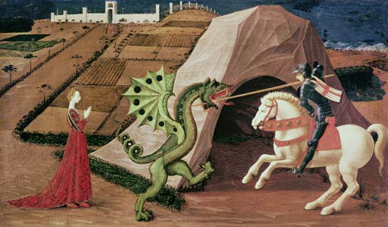 Piece of Georg and the dragon od Paolo Uccello