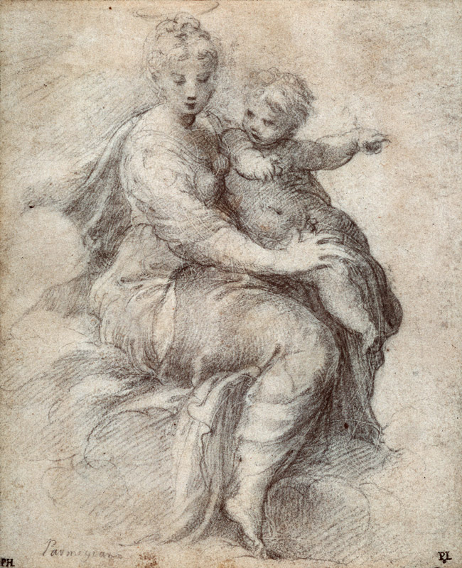 Madonna and Child on the Clouds od Parmigianino