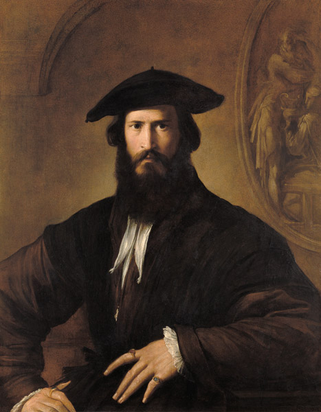 Bildnis eines bärtigen Mannes. od Parmigianino
