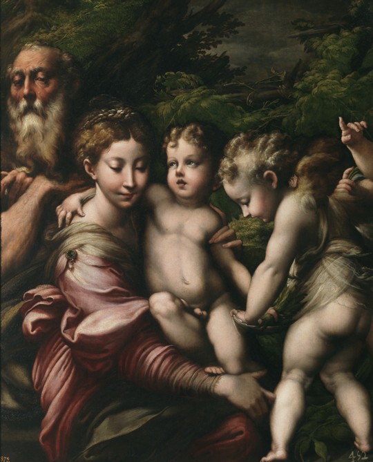 The Holy Family with Angels od Parmigianino