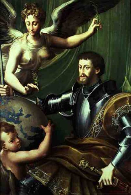 Emperor Charles V (1500-58) Receiving the World od Parmigianino