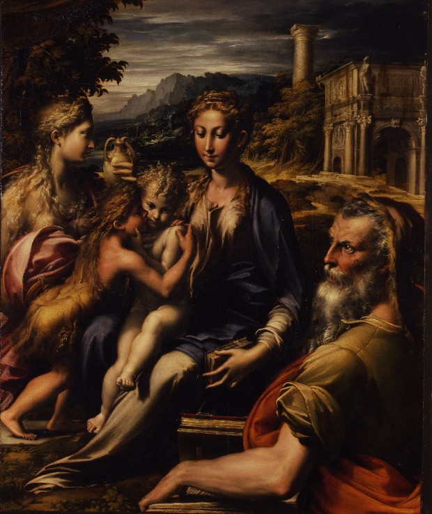 Madonna and Child with Saint (Madonna di San Zaccaria) od Parmigianino