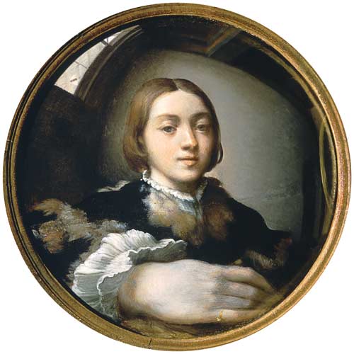 Self-portrait in the convex mirror od Parmigianino