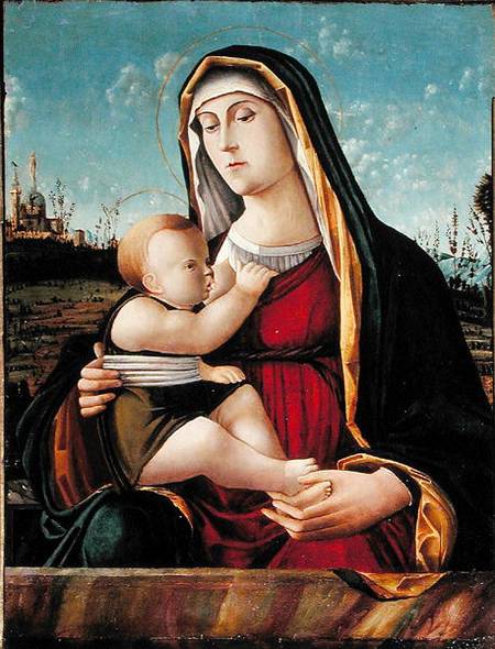 Virgin feeding the Child od Pasqualino  Veneto