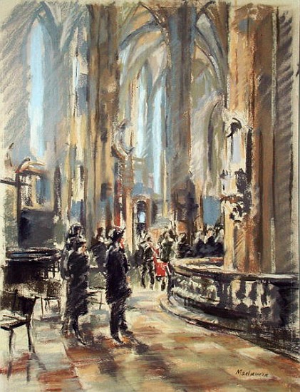 Inside Stephansdom (pastel on paper)  od  Pat  Maclaurin