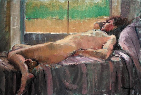 Reclining Nude (oil on canvas)  od  Pat  Maclaurin