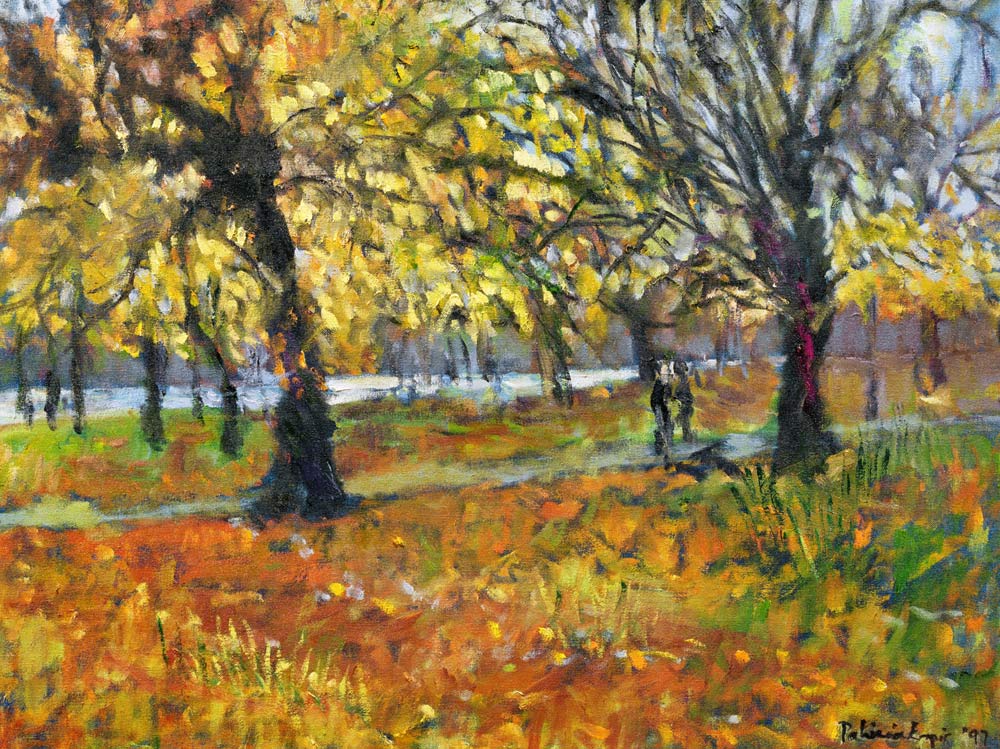 November in Hyde Park, 1997 (oil on canvas)  od Patricia  Espir