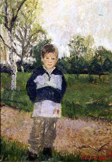 Mikey in Hyde Park, 1996 (oil on canvas)  od Patricia  Espir