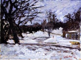 February Snow, 1994 (oil on canvas) 