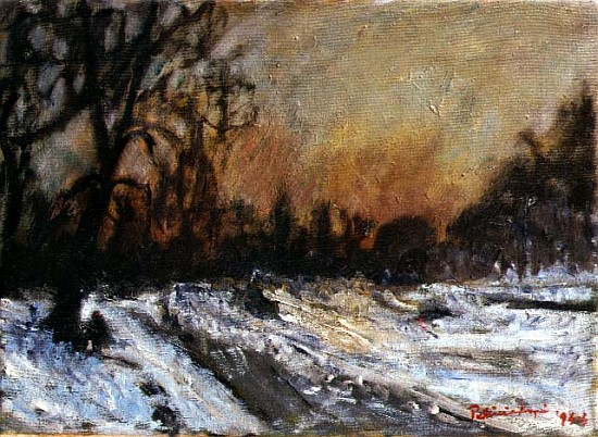 Winter Sunset, 1996 (oil on canvas)  od Patricia  Espir