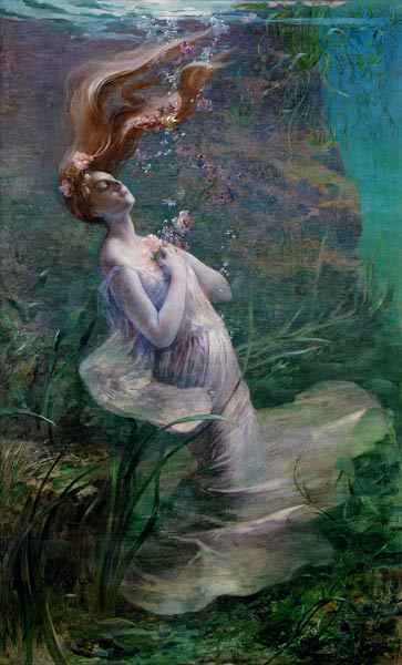 Ophelia Drowning od Paul Albert Steck